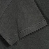 Bluză din bumbac gri, cu mâneci scurte Benetton 212519 3