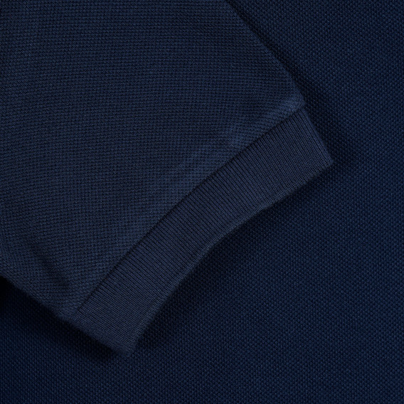 Bluză albastră cu mâneci scurte și sigla mărcii Benetton 212571 2