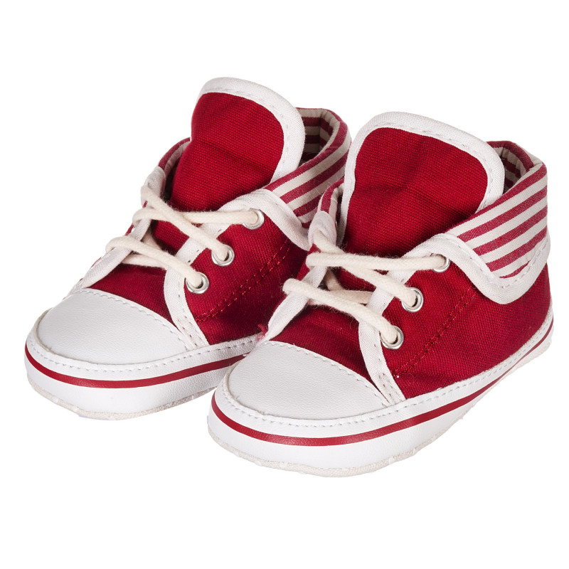 Pantofi din material textil pentru bebeluși, roșii  212957