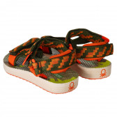 Sandale cu arici, portocalii Benetton 212979 2