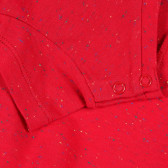 Tricou din bumbac roșu cu imprimeu stropit, pentru bebeluși Benetton 212986 3