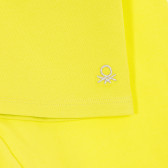 Colanți galbeni 7/8 cu logo brodat contrastant Benetton 213313 3