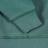 Bluză din bumbac verde cu aplicație Benetton 213772 3