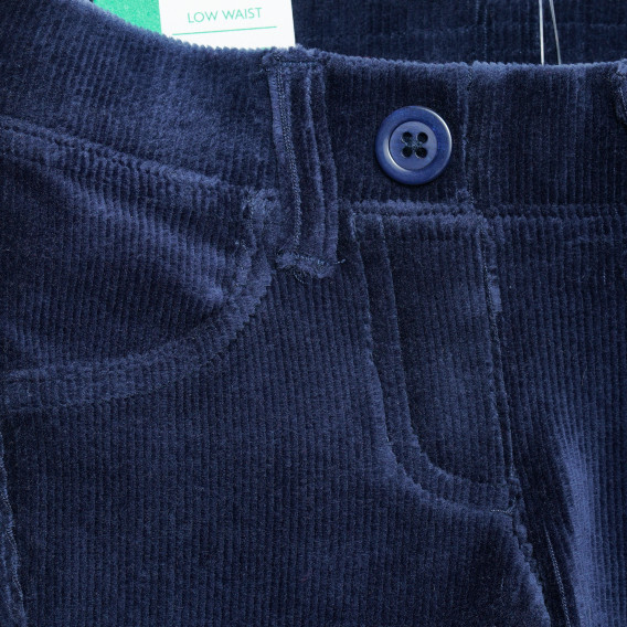 Pantaloni de catifea, albastru închis Benetton 213877 2
