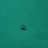 Eșarfă cu logo brodat, verde Benetton 213924 3