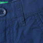 Pantaloni scurți din bumbac cu margini pliate pentru bebeluși, albastru Benetton 213992 2