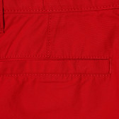 Pantaloni scurți din bumbac, roșii Benetton 213997 3