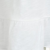 Bluză albă din bumbac cu imprimeu flamingo Benetton 214013 3