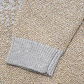 Rochie tricotată cu mâneci lungi și fire metalice aurii Chicco 214088 6