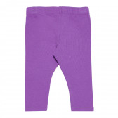 Pantaloni de bumbac de culoare purpuriu, cu aplicație inimă Chicco 214240 6