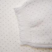 Cardigan alb, de bumbac, cu margini ondulate, pentru fete Boboli 214303 3