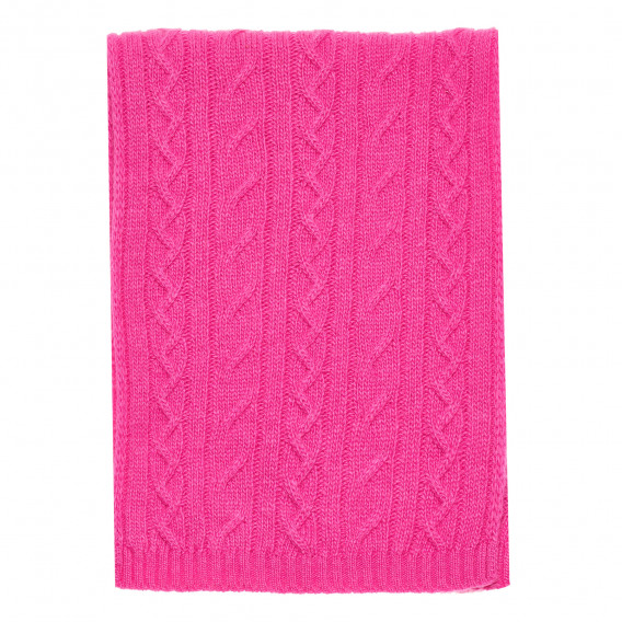Eșarfă din lână cu relief, roz Benetton 214362 2