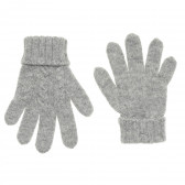 Mănuși de iarnă cu tricot în relief pentru bebeluși, gri Benetton 214375 