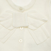 Cardigan cu panglică decorativă pentru bebeluși, alb Benetton 214408 2