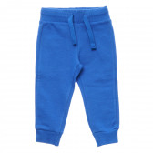 Pantaloni sport de bumbac cu șireturi pentru bebeluși, albaștri Benetton 214451 