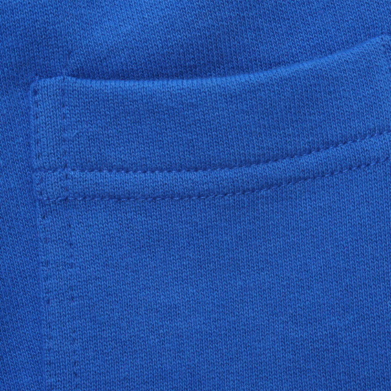 Pantaloni sport de bumbac cu șireturi pentru bebeluși, albaștri Benetton 214453 3