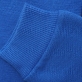 Pantaloni din bumbac cu logo marca, albaștri Benetton 214464 2