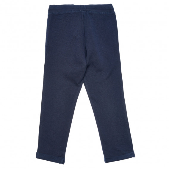 Pantaloni din bumbac cu sigla mărcii, gri Benetton 214498 4