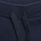 Pantaloni din bumbac cu logo inscripționat, albaștri Benetton 214512 2