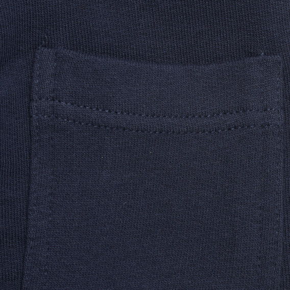 Pantaloni din bumbac cu logo inscripționat, albaștri Benetton 214513 3