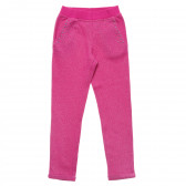 Pantaloni sport cu efect strălucitor, roz Benetton 214578 