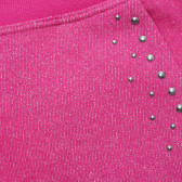 Pantaloni sport cu efect strălucitor, roz Benetton 214579 2