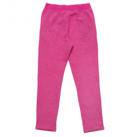 Pantaloni sport cu efect strălucitor, roz Benetton 214581 4