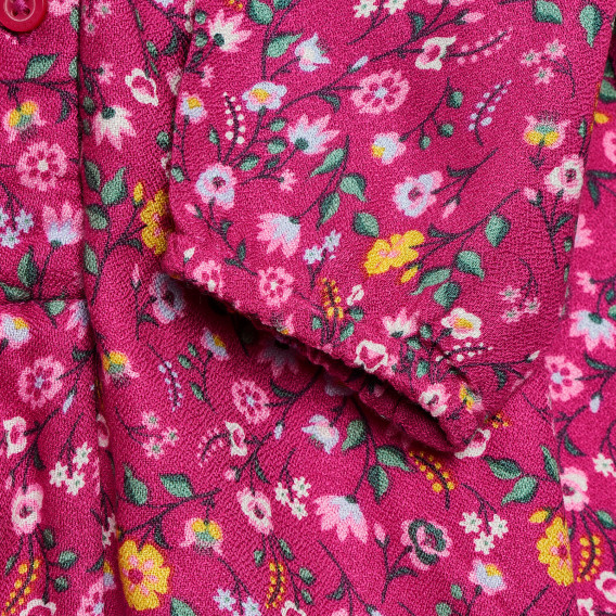 Rochie cu imprimeu floral pentru bebeluși, roz Benetton 214585 3