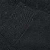 Pantaloni din bumbac cu sigla mărcii, negri Benetton 214591 2