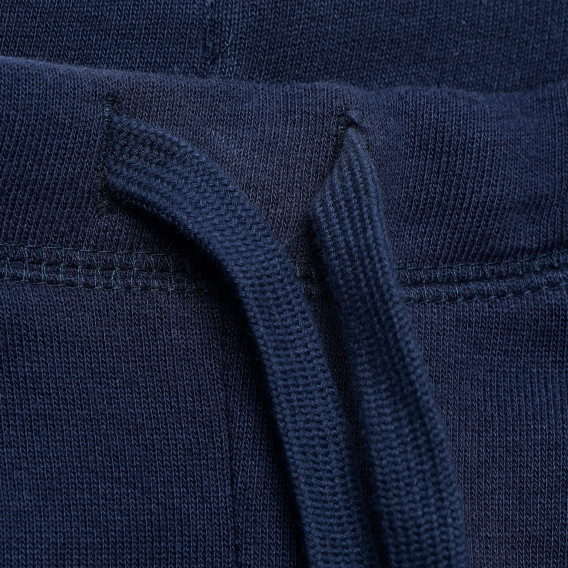 Pantaloni din bumbac cu logo roz, albastru Benetton 214603 2