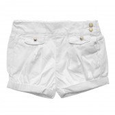 Pantaloni scurți pentru copii cu buzunare laterale, alb  214608 