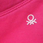 Pantaloni de bumbac cu sigla mărcii pentru bebeluși, roz Benetton 214635 2
