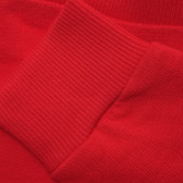 Pantaloni sport din bumbac, în roșu Benetton 214667 2