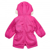 Geacă de iarnă cu glugă pentru bebeluși, roz Benetton 214795 4