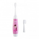 Periuță electrică pentru dinți de lapte, 3+ ani, roz Chicco 214951 