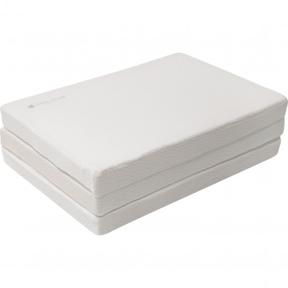 Saltea pliabilă simplă 60x120x5 cm, catifea albă Kikkaboo 215012 2