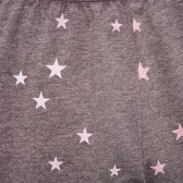 Pijamale cu imprimeu stele gri și roz KIABI 215545 7