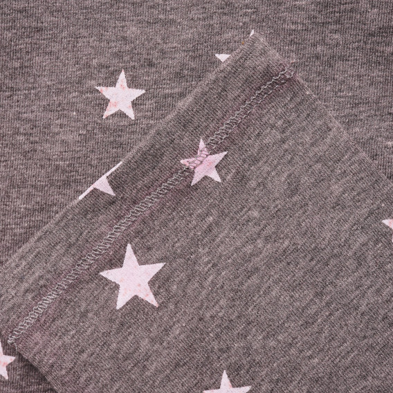 Pijamale cu imprimeu stele gri și roz KIABI 215546 8