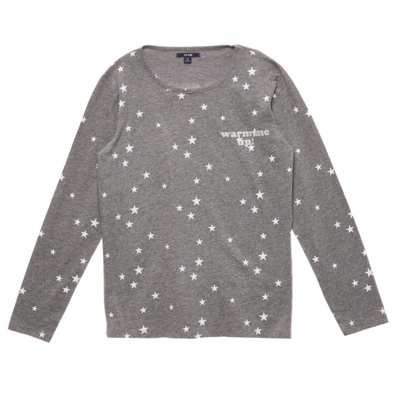 Pijamale cu imprimeu stele gri și roz KIABI 215548 2