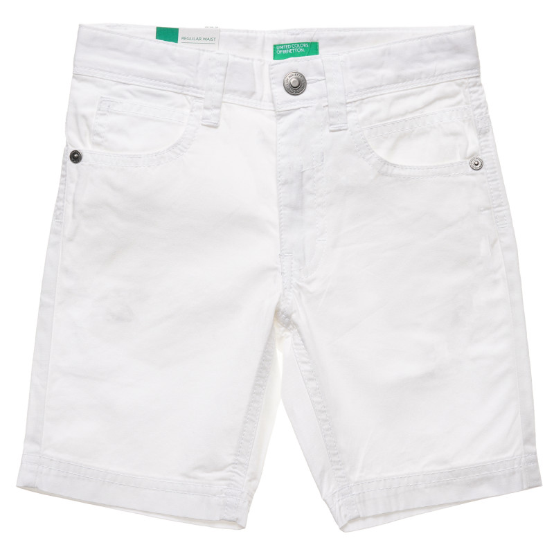 Pantaloni scurți din bumbac, albi  215680