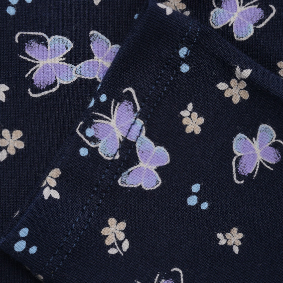 Colanți cu fluturi și flori, albaștri Benetton 215725 3