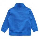 Hanorac din bumbac cu logo brodat pentru băieței, albastru Benetton 215778 4