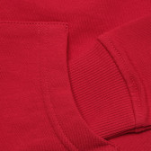 Hanorac din bumbac cu logo brodat pentru bebeluși, roșu Benetton 215926 3