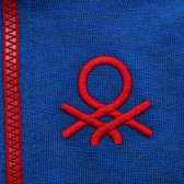 Hanorac de bumbac cu logo brodat pentru bebeluși, în albastru Benetton 215929 2