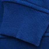 Hanorac de bumbac cu logo brodat pentru bebeluși, în albastru Benetton 215930 3