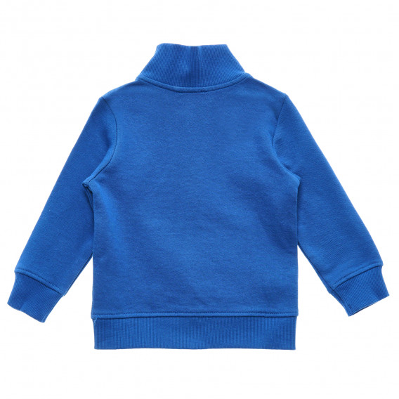 Hanorac de bumbac cu logo brodat pentru bebeluși, în albastru Benetton 215931 4