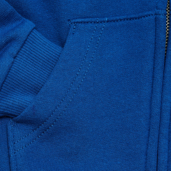 Hanorac cu glugă din bumbac, de culoare albastru închis Benetton 215938 3