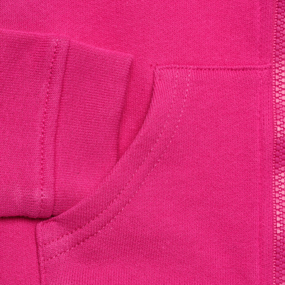 Hanorac din bumbac cu logo inscripționat, roz Benetton 215947 3