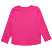 Set de bluză din bumbac cu mâneci lungi și pantaloni, roz Benetton 215983 4