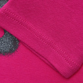 Bluză din bumbac cu inscripție logo, roz Benetton 215989 3